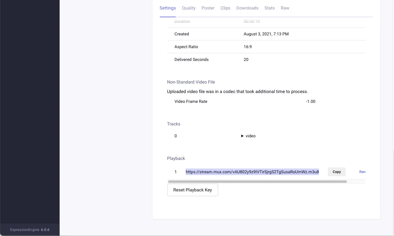 copy playback link